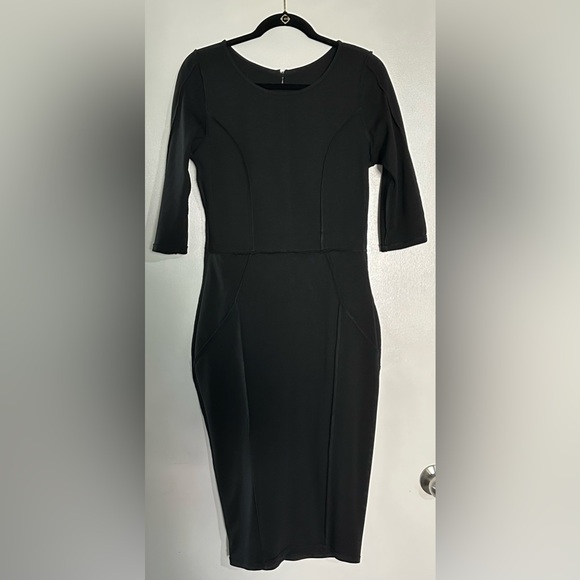Unique Vintage Black Mod Wiggle Dress NWOT Size Large - Picture 12 of 14